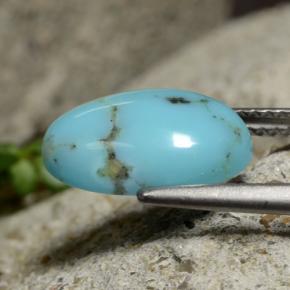 Turquoise Bleu naturelle Coupe ovale, 3.64 ct, Opaque