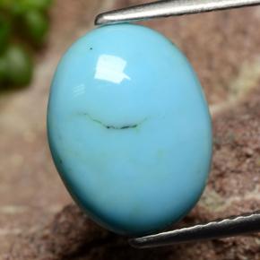 Turquoise Bleu naturelle Coupe ovale, 2.29 ct, Opaque