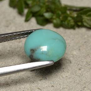 Turquoise bleue naturelle coupe roude, 1,95 ct, opaque