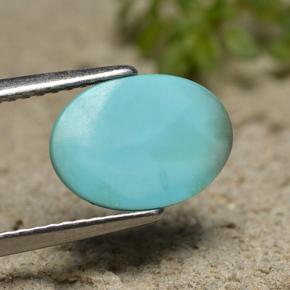 Turquoise bleue naturelle coupe ovale, 2,15 ct, opaque