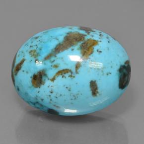 Turquoise bleu naturelle coupe ovale, 65,42 ct, opaque