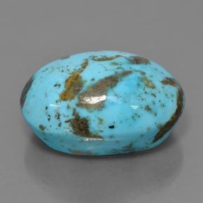 Turquoise bleu naturelle coupe ovale, 65,42 ct, opaque