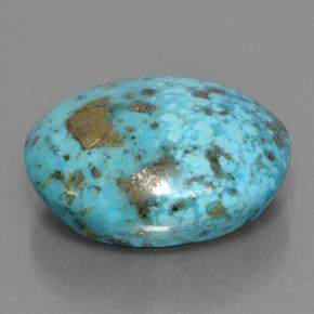 Turquoise bleue naturelle coupe ovale, 39,07 ct, opaque