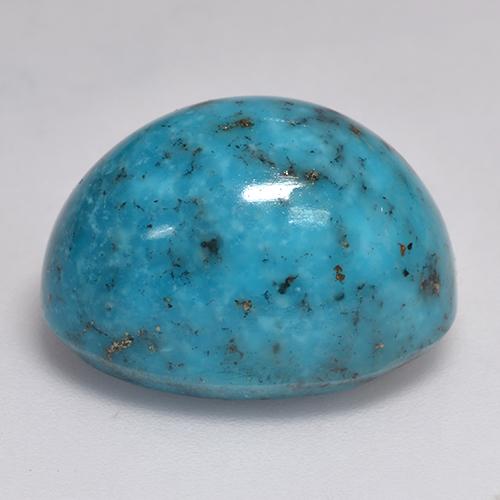 Turquoise Bleu verdâtre foncé naturelle Coupe ovale, 20.17 ct, Opaque