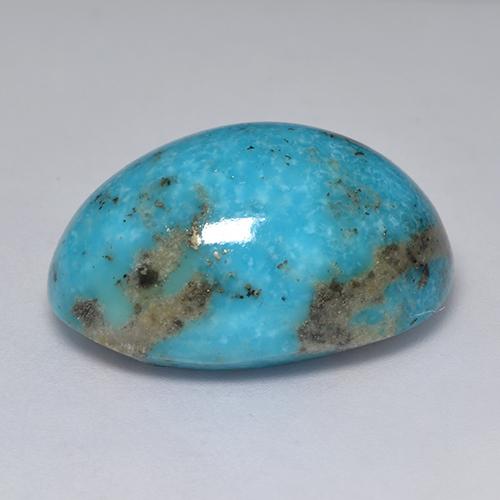 Turquoise turquoise naturelle coupe ovale, 31,22 ct, opaque