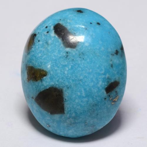 Turquoise Sarcelle naturelle Coupe ovale, 27.28 ct, Opaque