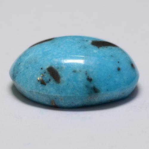 Turquoise Sarcelle naturelle Coupe ovale, 27.28 ct, Opaque