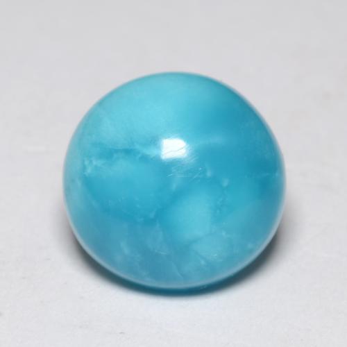 Turquoise turquoise naturelle coupe roude, 2,32 ct, opaque