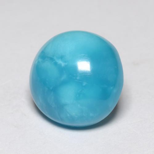 Turquoise turquoise naturelle coupe roude, 2,32 ct, opaque