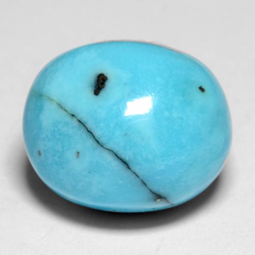 Turquoise Vert bleuâtre naturelle Coupe ovale, 8.35 ct, Opaque