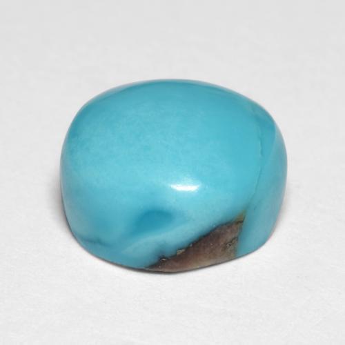 Turquoise Sarcelle moyen naturelle Coupe roude, 4.57 ct, Opaque