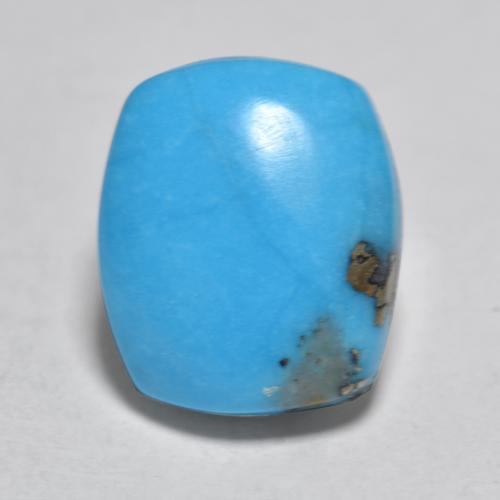 Turquoise turquoise naturelle coupe coussin, 3,56 ct, opaque