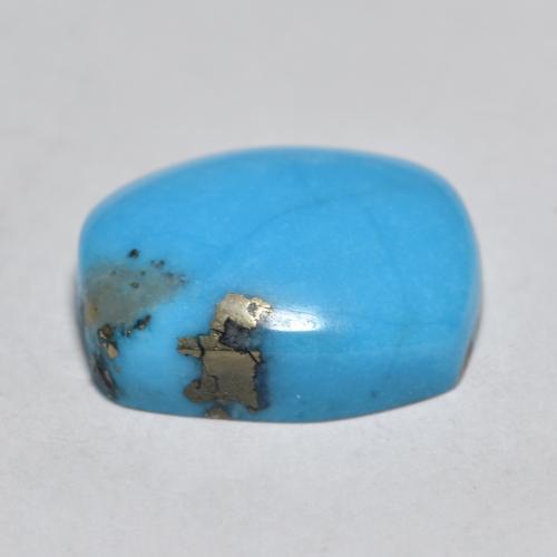Turquoise turquoise naturelle coupe coussin, 3,56 ct, opaque