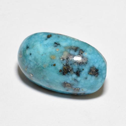 Turquoise turquoise naturelle coupe ovale, 11,43 ct, opaque