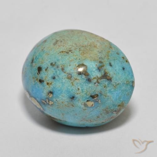 Turquoise Vert mousse de mer naturelle Coupe ovale, 20.37 ct, Opaque