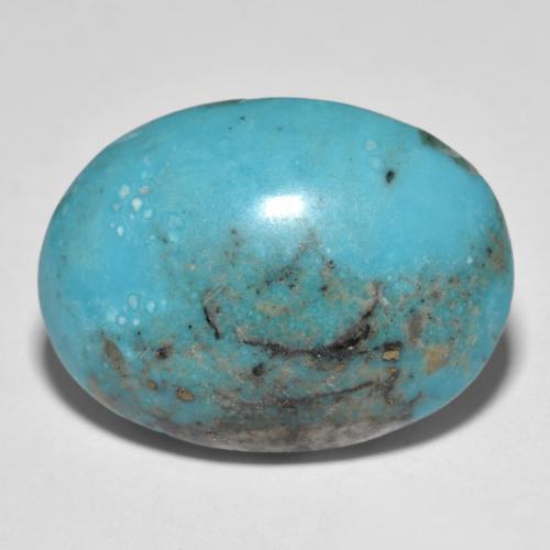Turquoise Bleu verdâtre moyen naturelle Coupe ovale, 25.79 ct, Opaque