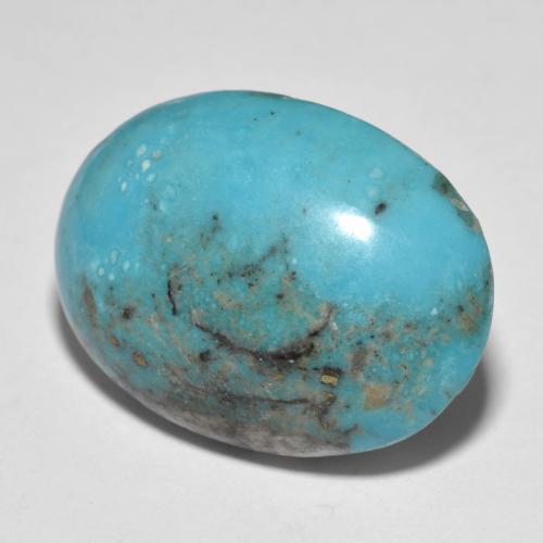 Turquoise Bleu verdâtre moyen naturelle Coupe ovale, 25.79 ct, Opaque