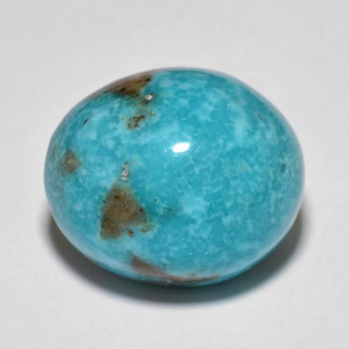 Turquoise Bleu verdâtre naturelle Coupe ovale, 16.08 ct, Opaque