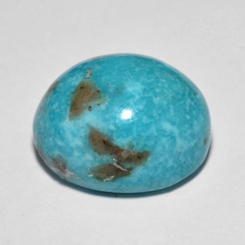 Turquoise Bleu verdâtre naturelle Coupe ovale, 16.08 ct, Opaque