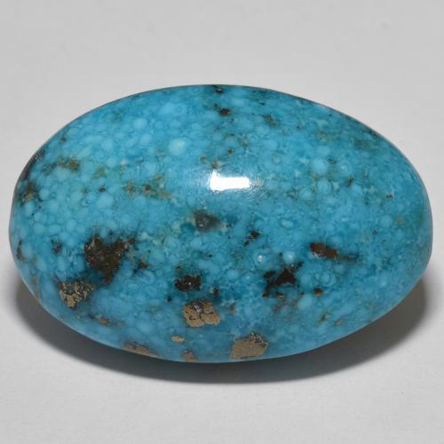 Turquoise Sarcelle naturelle Coupe ovale, 38.13 ct, Opaque