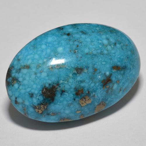 Turquoise Sarcelle naturelle Coupe ovale, 38.13 ct, Opaque