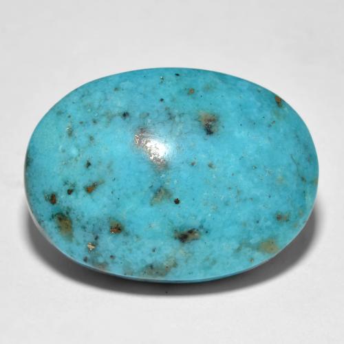 Turquoise Bleu verdâtre naturelle Coupe ovale, 20.11 ct, Opaque