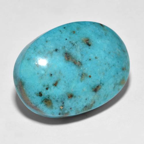 Turquoise Bleu verdâtre naturelle Coupe ovale, 20.11 ct, Opaque