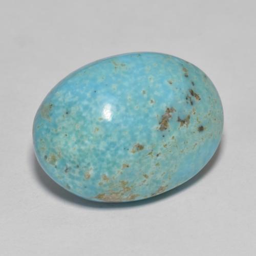 Turquoise Bleu vert naturelle Coupe ovale, 9.90 ct, Opaque