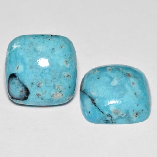 Achetez naturel 12.15ct Bleu vert Turquoise gems, Coupe coussin, En provenance États Unis chez GemSelect. En stock, livraison internationale!