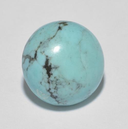 Turquoise Vert bleu clair naturelle Coupe roude, 3.76 ct, Opaque