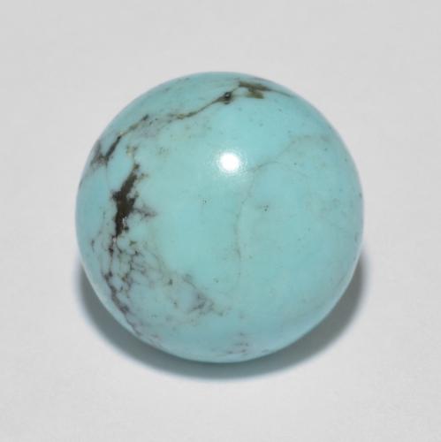 Turquoise Vert bleu clair naturelle Coupe roude, 3.76 ct, Opaque