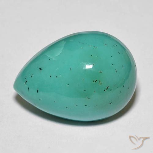 Turquoise turquoise naturelle en forme de poire, 19,94 ct, opaque