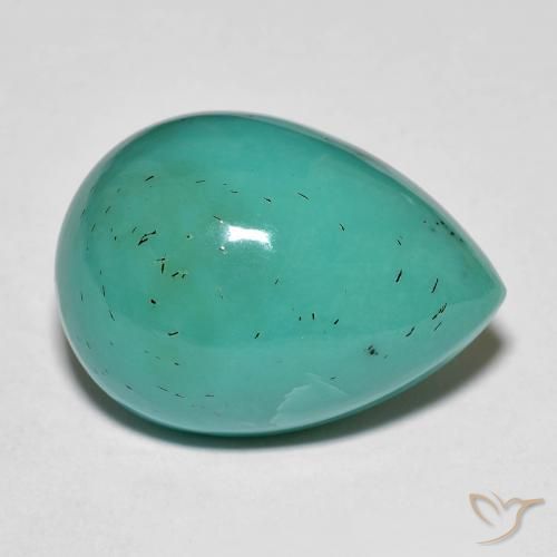 Turquoise turquoise naturelle en forme de poire, 19,94 ct, opaque