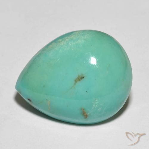 Turquoise Vert bleuâtre naturelle En forme de poire, 11.65 ct, Opaque