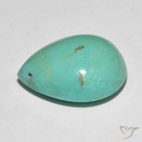 Turquoise Vert bleuâtre naturelle En forme de poire, 11.65 ct, Opaque