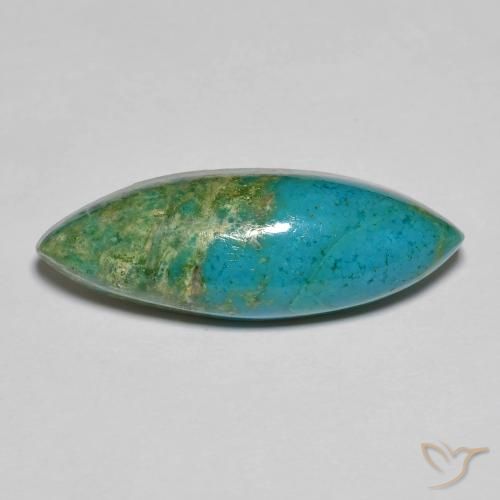 Turquoise Bleu verdâtre naturelle Marquise, 6.89 ct, Opaque