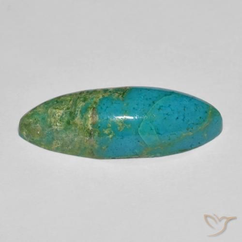 Turquoise Bleu verdâtre naturelle Marquise, 6.89 ct, Opaque