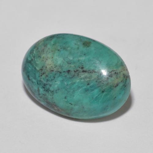 Turquoise turquoise naturelle coupe ovale, 4,08 ct, opaque