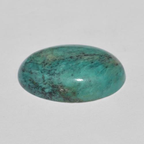 Turquoise turquoise naturelle coupe ovale, 4,08 ct, opaque