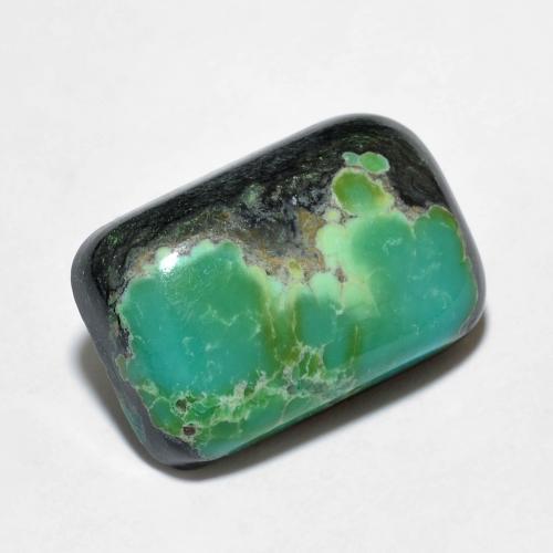 Turquoise multicolore naturelle coupe coussin, 5,93 ct, opaque