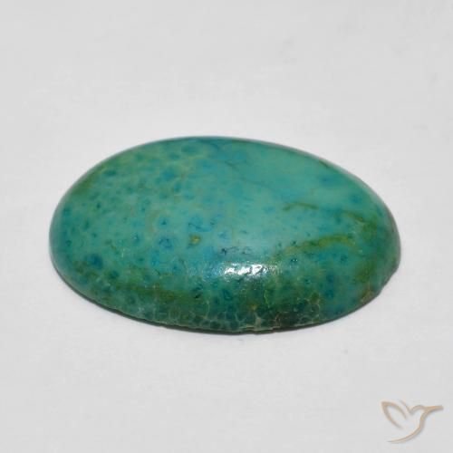 Turquoise Electirc Blue Green naturelle ovale, 5.87 ct, Opaque