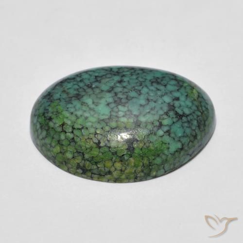 Turquoise Pomme verte naturelle Fantaisie, 8.63 ct, Opaque