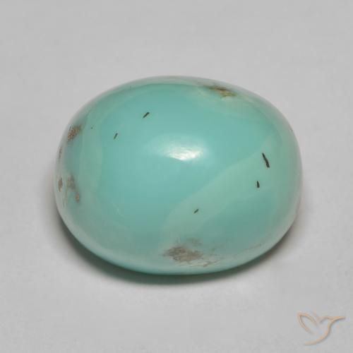 Turquoise Vert bleu clair naturelle Coupe ovale, 18.01 ct, Opaque