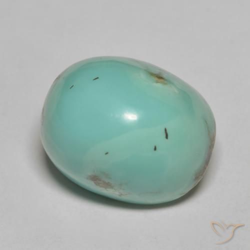 Turquoise Vert bleu clair naturelle Coupe ovale, 18.01 ct, Opaque