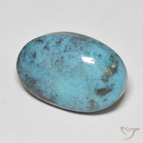 Turquoise Bleu verdâtre naturelle ovale, 13.55 ct, Opaque