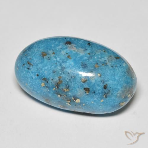 Turquoise Sarcelle naturelle ovale, 20.84 ct, Opaque