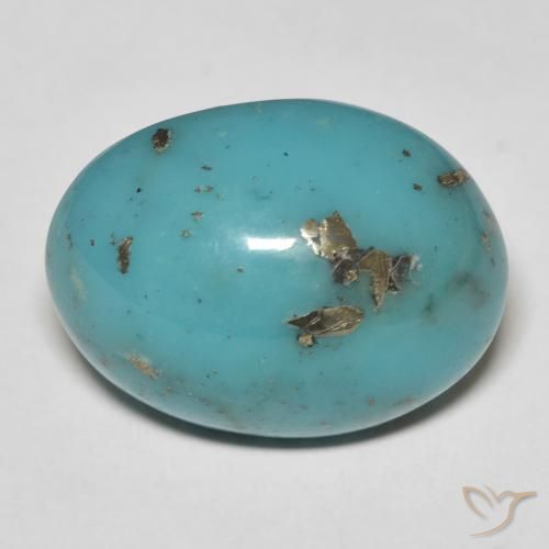 Turquoise Bleu verdâtre naturelle Coupe ovale, 16.01 ct, Opaque