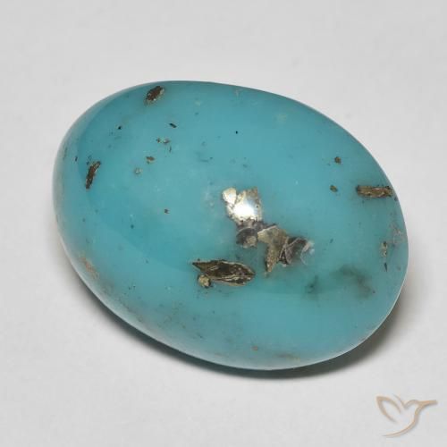 Turquoise Bleu verdâtre naturelle Coupe ovale, 16.01 ct, Opaque