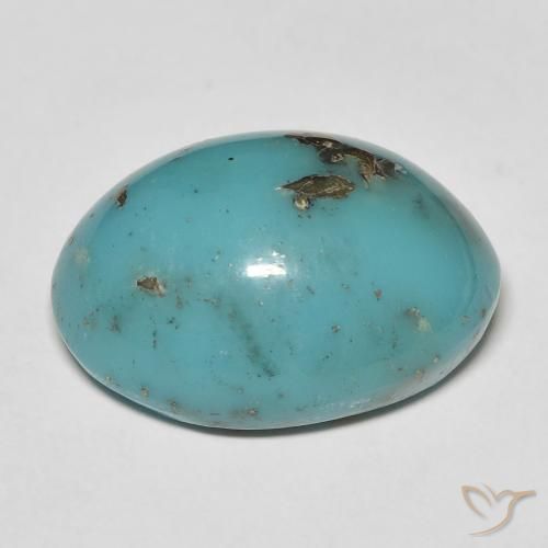Turquoise Bleu verdâtre naturelle Coupe ovale, 16.01 ct, Opaque