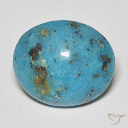 19.71ct Naturel Sarcelle Turquoise, ovale, Opaque
